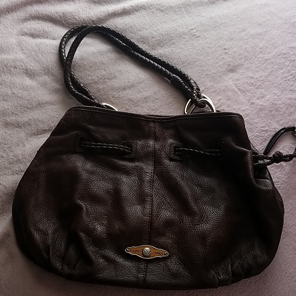 Leather Satchel--Brown